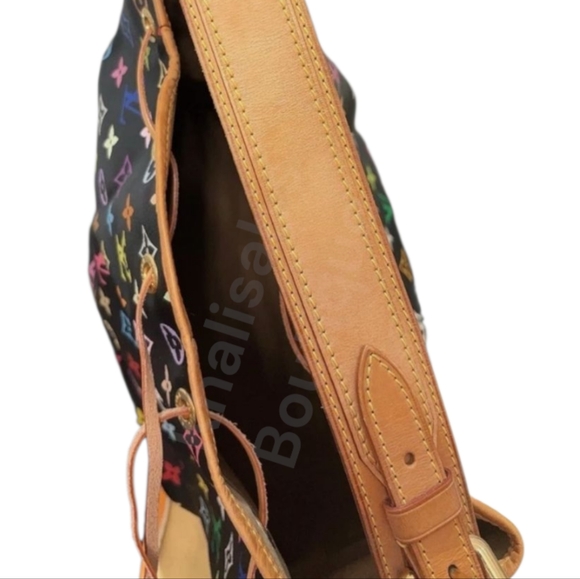 Rare Louis Vuitton LV Black Petit Noe Multicolor Monogram Bag X Takashi Murakami - Picture 11 of 16